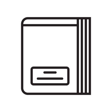 Kitap simge vektör işareti ve beyaz arka plan, logo kavramı kitap izole sembolü