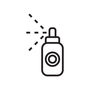 İlaçlama simge vektör işareti ve beyaz arka plan üzerinde ilaçlama logo kavramı izole sembolü