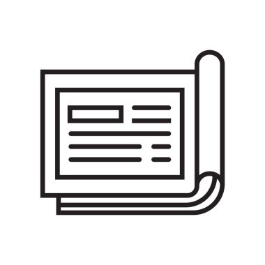 Çek simge vektör işareti ve beyaz arka plan üzerinde çek logo kavramı izole sembolü