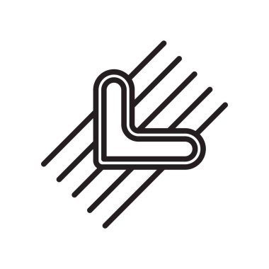 Simge vektör işareti ve beyaz arka plan üzerinde W izole sembolü silin