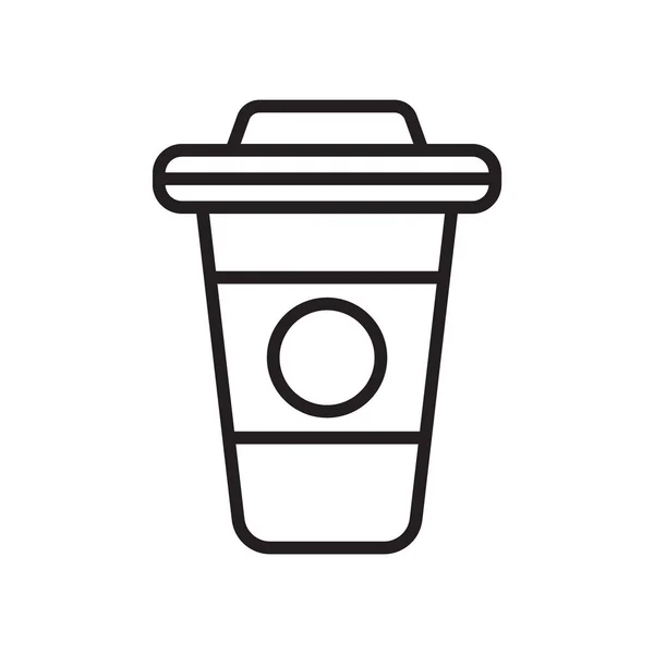 Icono de café signo vectorial y símbolo aislado sobre fondo blanco, concepto de logotipo de café — Archivo Imágenes Vectoriales