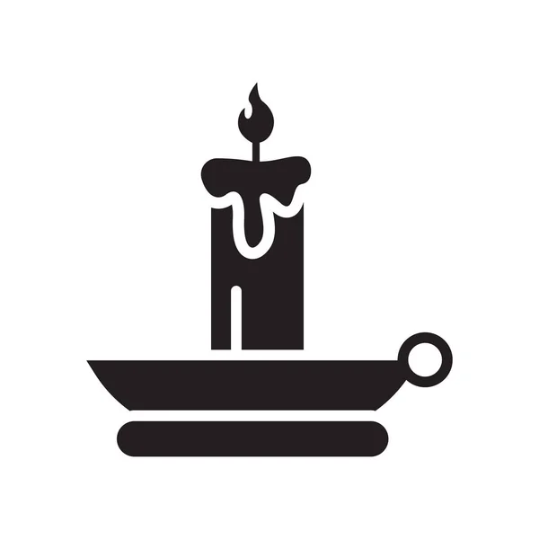 Знак вектора свечи и символ на белом фоне , — стоковый вектор
