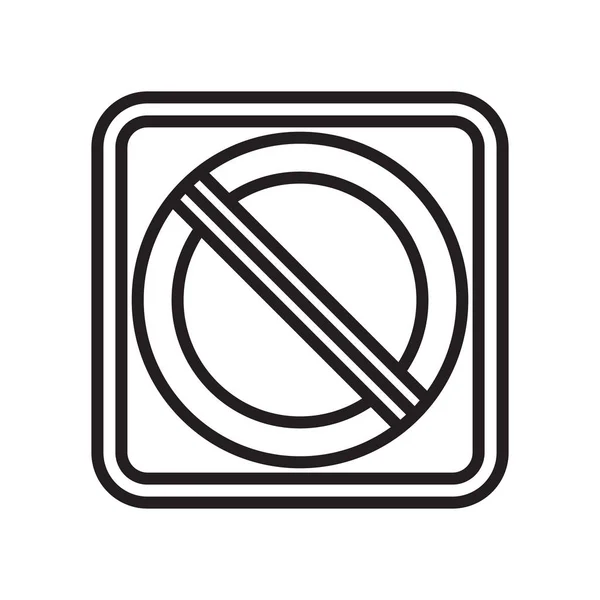 Pas d'icône d'arrêt signe vectoriel et symbole isolé sur fond blanc, Pas de concept de logo d'arrêt — Image vectorielle
