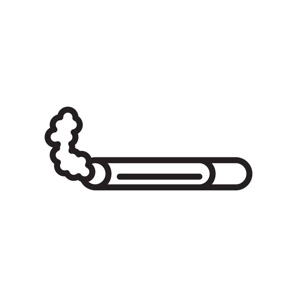 Icono de cigarro vector aislado sobre fondo blanco, signo de cigarro, lin — Vector de stock