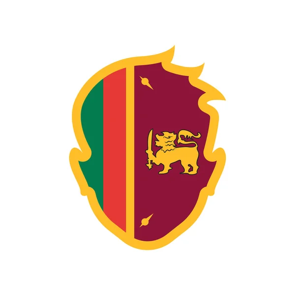 Sri lanka simge vektör işareti ve üzerinde beyaz backgrou izole sembolü — Stok Vektör