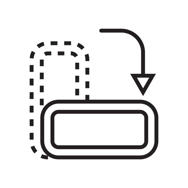 Girar signo de vector icono y símbolo aislado sobre fondo blanco, Girar concepto de logotipo — Vector de stock