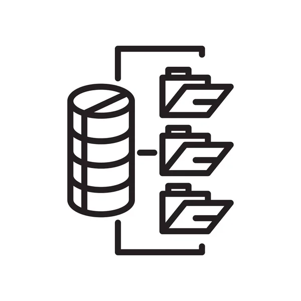 Icône de stockage signe vectoriel et symbole isolé sur fond blanc — Image vectorielle