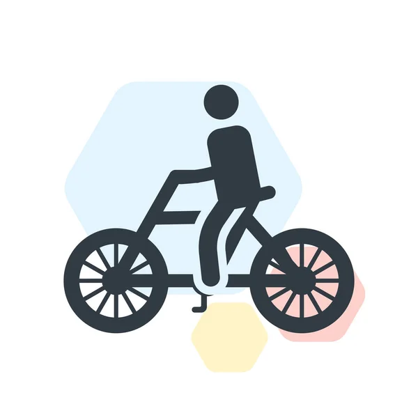 Bicicleta icono signo vectorial y símbolo aislado sobre fondo blanco — Vector de stock