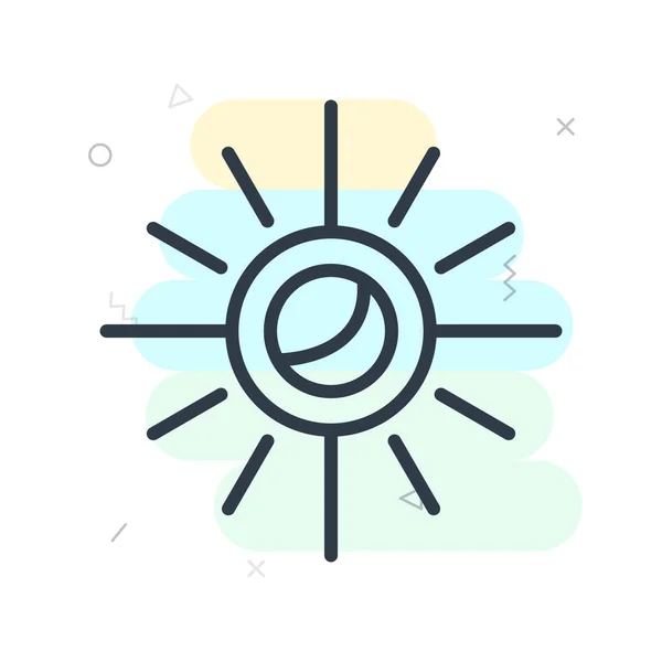Icône soleil signe vectoriel et symbole isolé sur fond blanc, Su — Image vectorielle