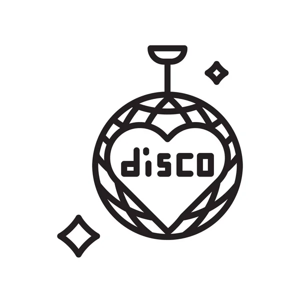 Ντίσκο εικονίδιο διάνυσμα που απομονώνονται σε λευκό φόντο, Disco σημάδι, lin — Διανυσματικό Αρχείο