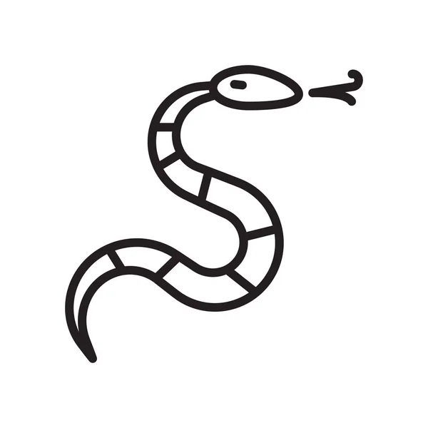 Snake icona segno vettoriale e simbolo isolato su sfondo bianco , — Vettoriale Stock