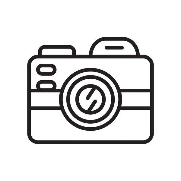 Icono de fotografía vector aislado sobre fondo blanco, Fotografía — Vector de stock