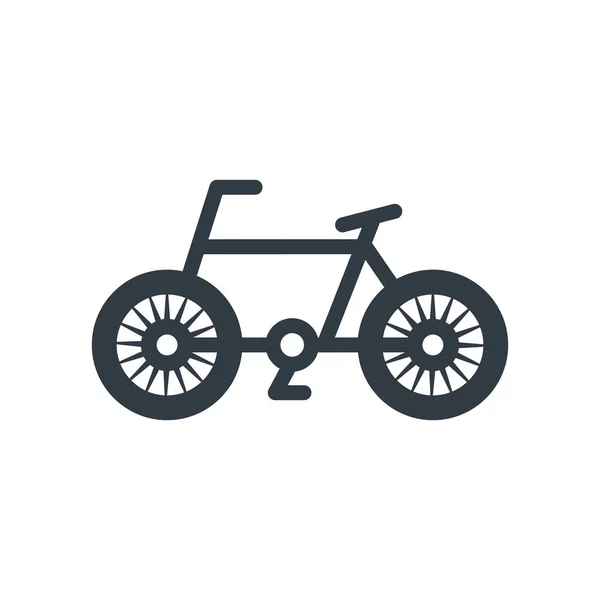 Bicicleta icono signo vectorial y símbolo aislado sobre fondo blanco — Vector de stock