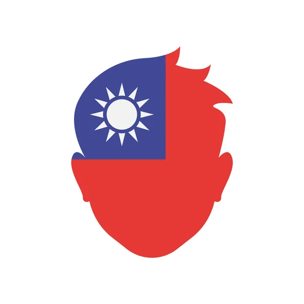 Taiwan pictogram vector teken en symbool geïsoleerd op witte achtergrond, — Stockvector