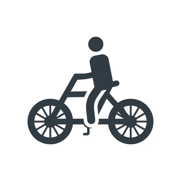 Icône de vélo signe vectoriel et symbole isolé sur fond blanc — Image vectorielle