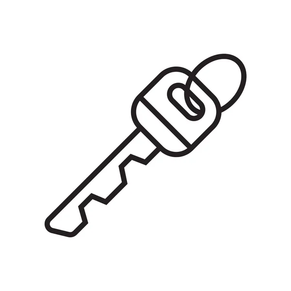 Icône clé signe vectoriel et symbole isolé sur fond blanc, concept de logo clé — Image vectorielle