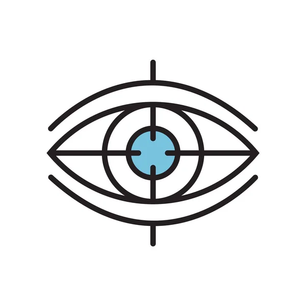 Signo de vector de icono de visión y símbolo aislado sobre fondo blanco, concepto de logotipo de visión — Vector de stock