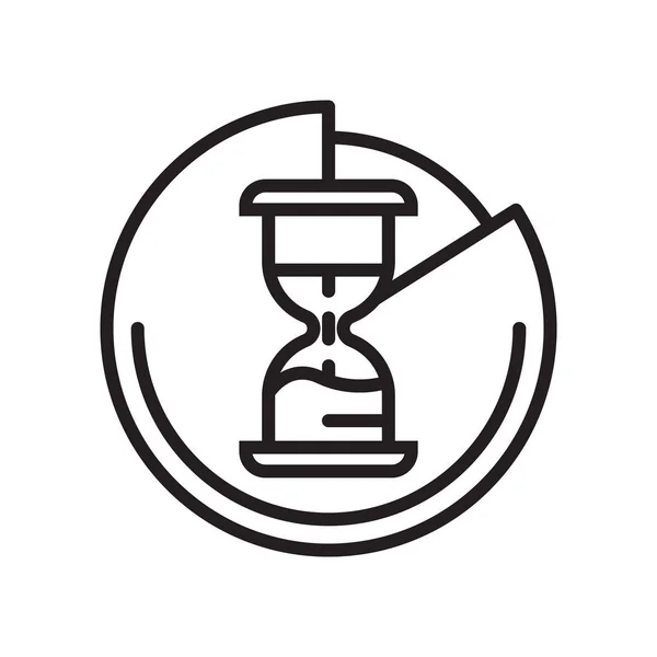 Kum saati simgesi vektör işareti ve beyaz arka plan üzerinde kum saati logo kavramı izole sembolü — Stok Vektör