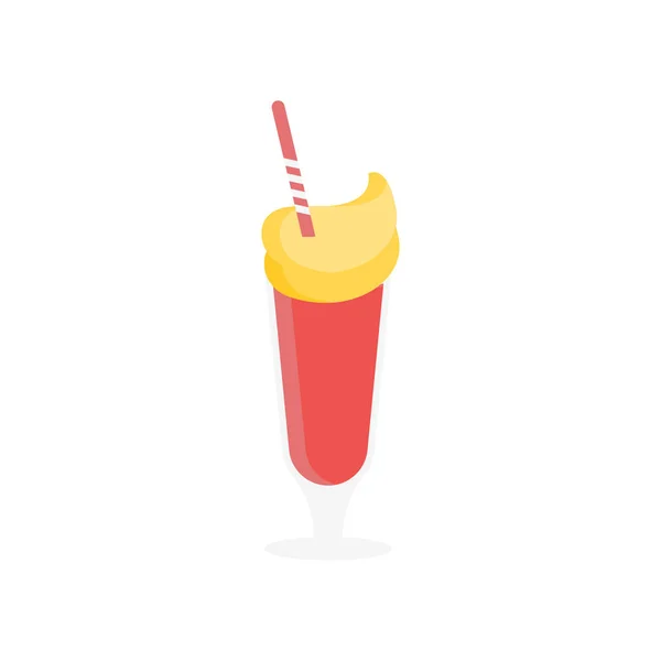 Milkshake icône vectoriel signe et symbole isolé sur backgrou blanc — Image vectorielle