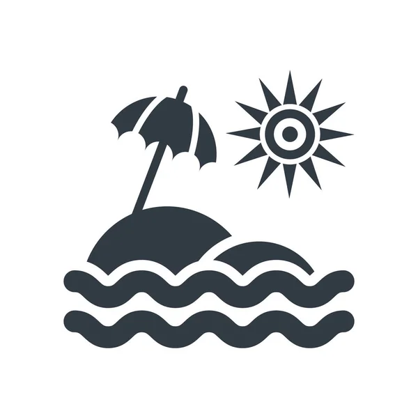 Parapluie icône signe vectoriel et symbole isolé sur fond blanc — Image vectorielle