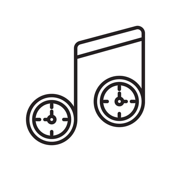 Müzik simge vektör işareti ve beyaz arka plan üzerinde müzik logo kavramı izole sembolü — Stok Vektör
