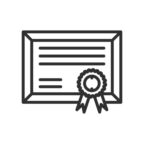 Icono de certificado digital signo vectorial y símbolo aislado en whit — Archivo Imágenes Vectoriales