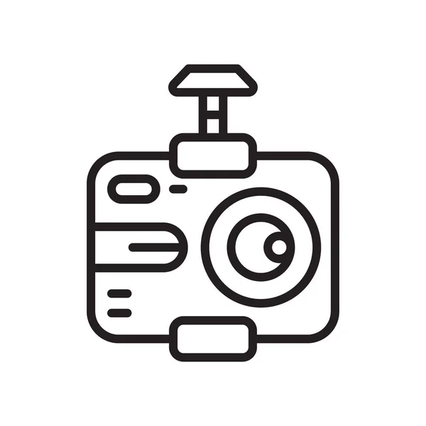 Kamera-Icon-Vektor isoliert auf weißem Hintergrund, Kamerazeichen, l — Stockvektor