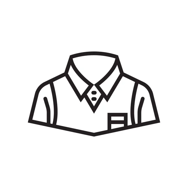 Icône uniforme signe vectoriel et symbole isolé sur fond blanc, concept de logo uniforme — Image vectorielle