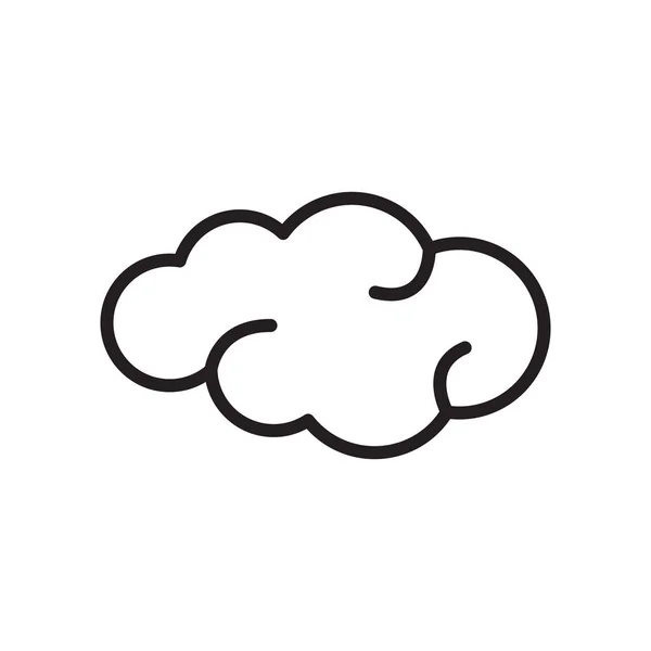 Icône Cloud signe vectoriel et symbole isolé sur fond blanc , — Image vectorielle