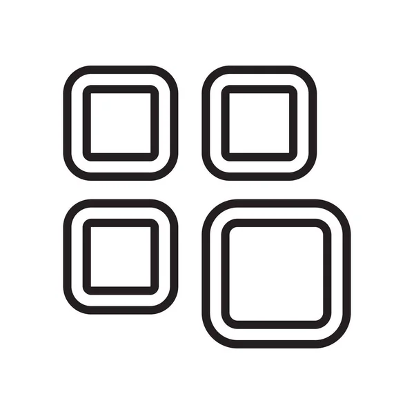 Array-Symbol Vektorzeichen und Symbol isoliert auf weißem Hintergrund, — Stockvektor