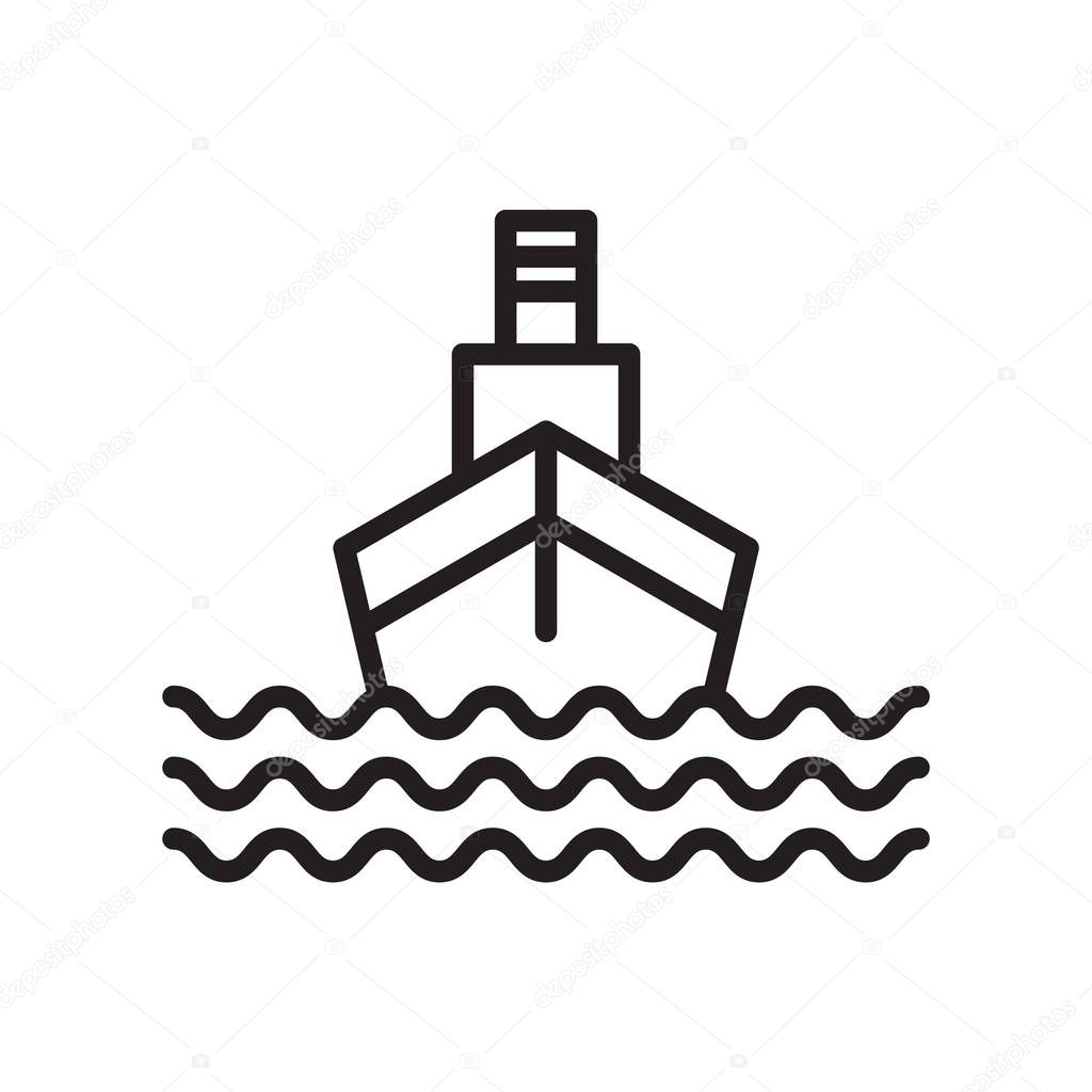 Cruise icon vector isolated on white background for your web and mobile app design, Cruise logo concept