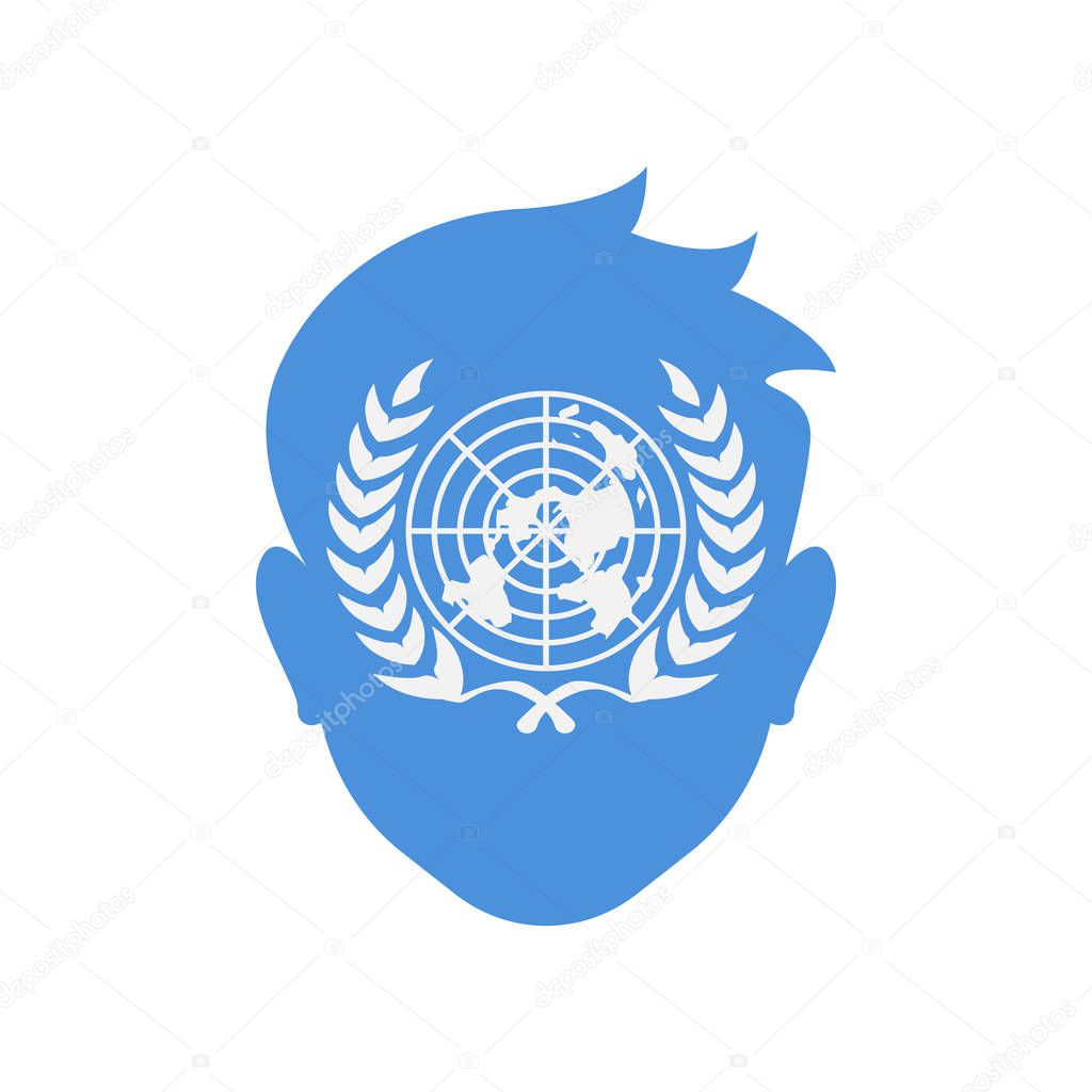 United nations icon vector isolated on white background for your web and mobile app design, United nations logo concept