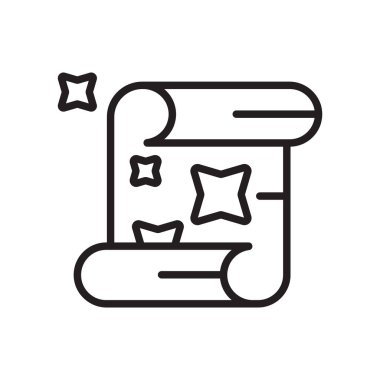 Kaydırma simge vektör işareti ve beyaz arka plan üzerinde kaydırma logo kavramı izole sembolü