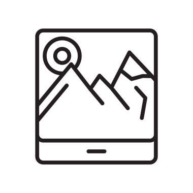 Beyaz arka plan üzerinde fotoğraf izole fotoğraf simge vektör 