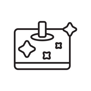 Kimlik kartı simge vektör işareti ve beyaz arka plan üzerinde kimlik kartı logo kavramı izole sembolü