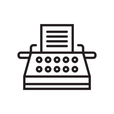 Simge vektör işareti ve beyaz arka plan, yazı logo kavramı izole sembolü yazmak