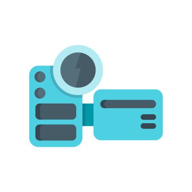 Video kamera simge vektör işareti ve üzerinde beyaz backgrou izole sembolü