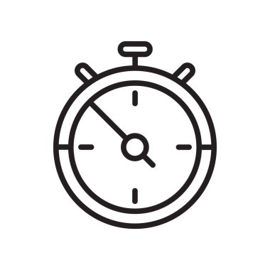 Kronometre simge vektör işareti ve beyaz arka plan üzerinde kronometre logo kavramı izole sembolü