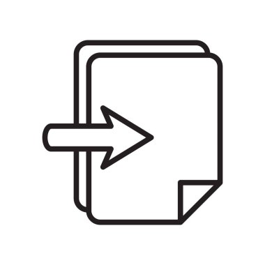 Simge vektör işareti ve beyaz arka plan üzerinde izole sembolü içe aktarma,