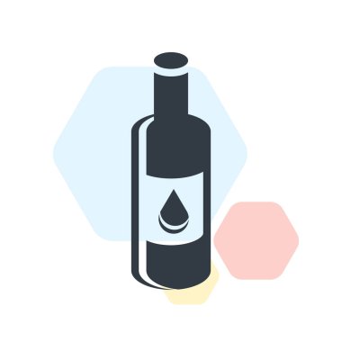 Şişe simge vektör işareti ve beyaz arka plan üzerinde izole sembolü,