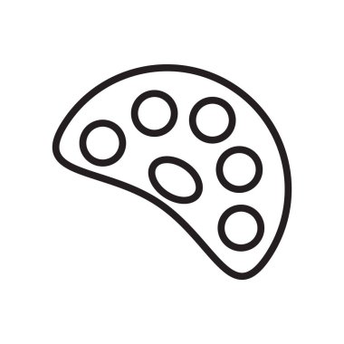 Boya paleti simge vektör işareti ve beyaz arka plan üzerinde boya paleti logo kavramı izole sembolü