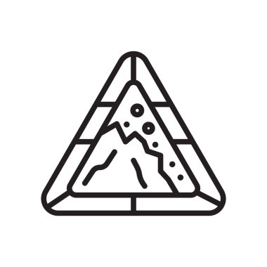 Simge vektör işareti ve beyaz arka plan üzerinde sabit kayalar logo kavramı izole sembolü sabit kayalar