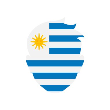 Uruguay simge vektör işareti ve beyaz arka plan üzerinde izole sembolü