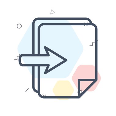 Simge vektör işareti ve beyaz arka plan üzerinde izole sembolü içe aktarma,