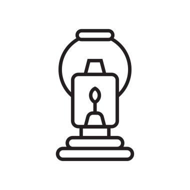 Fener simge vektör işareti ve beyaz arka plan üzerinde fener logo kavramı izole sembolü