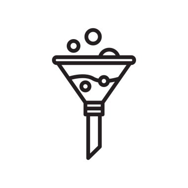 Filtre simge vektör izole beyaz arka plan, filtre işareti, l