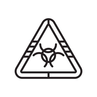 Tehlike simge vektör işareti ve beyaz arka plan üzerinde tehlike logo kavramı izole sembolü