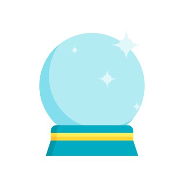 Kristal küre simge vektör işareti ve üzerinde beyaz backg izole sembolü