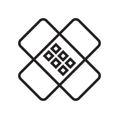 Yama simge vektör işareti ve beyaz arka plan üzerinde yama logo kavramı izole sembolü