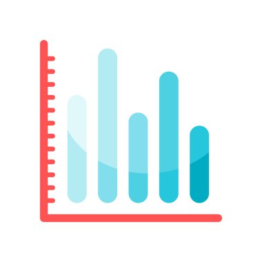 Analytics simge vektör işareti ve üzerinde beyaz backgrou izole sembolü